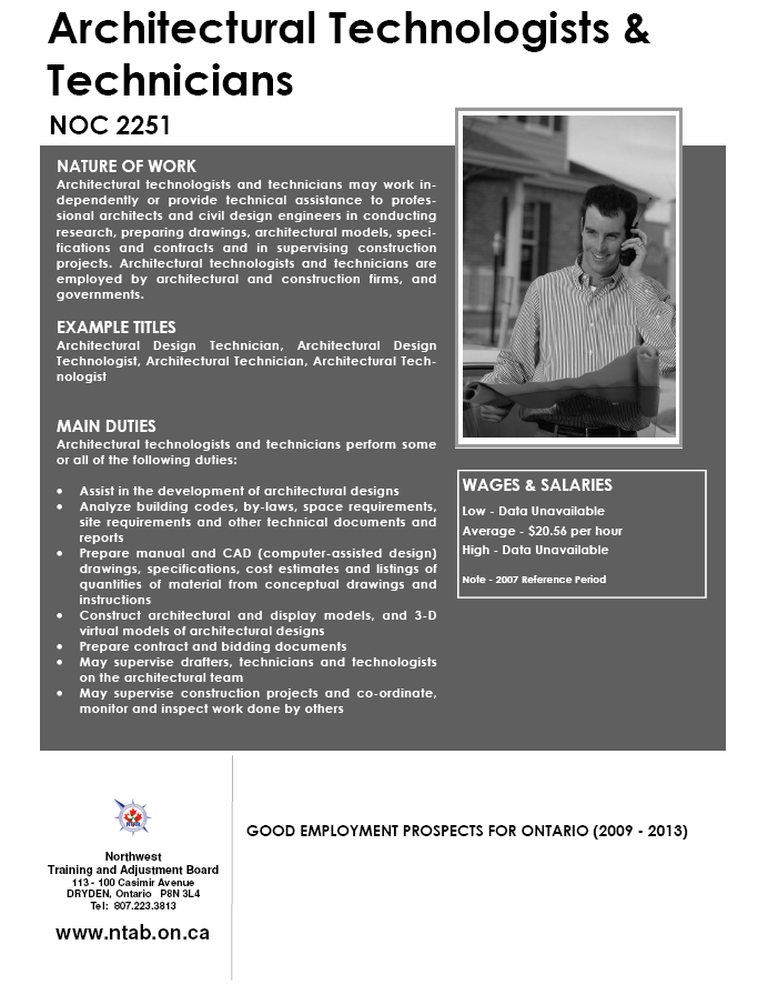 OCCUPATIONAL PROFILES- SECOND CAREER STRATEGY FOR KENORA-RAINY RIVER DISTRICT 